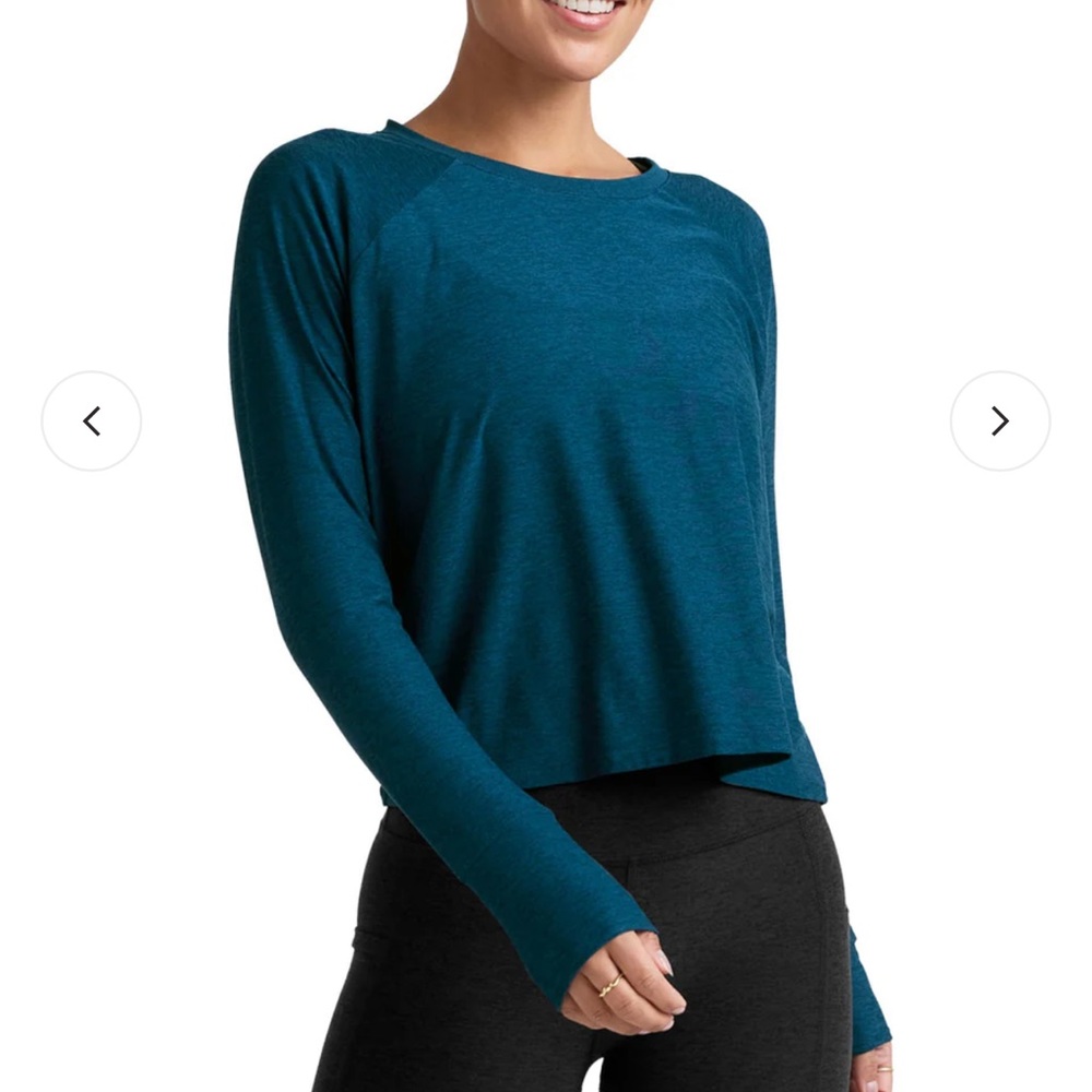 Beyond Yoga Women's Large Daydreamer Blue-Gem Long Sleeve Top
